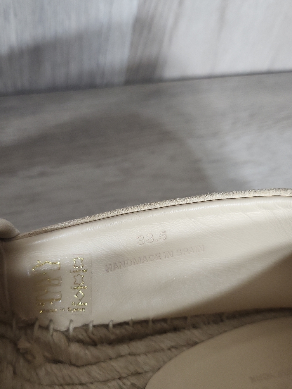 Rag & Bone Macadamia Suede Espadrille Runner Flats Slip On Handmade Spain 38.5 - Picture 8 of 8